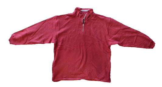 Solar 1 Quarter Zip Collared Pullover Burgundy